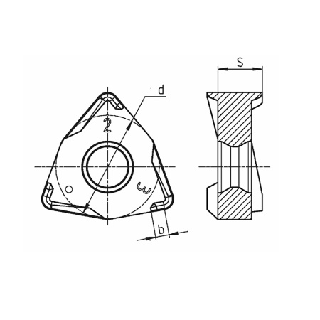 Пластина сменная шестигранная XNHU 080608-TR PP25CT «Русский Инструмент» (РИ)