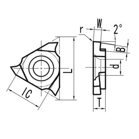 Пластина для прорезки глубоких канавок левая TGF32L050L220 N20 «Русский Инструмент» (РИ)