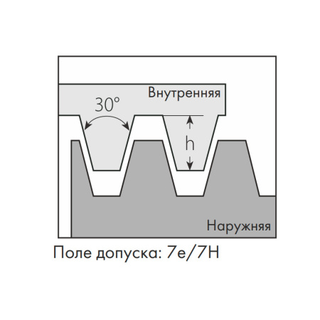 Пластина резьбовая внутренняя трапецеидальная резьба Tr 22IR5.0TR MP25T «Русский Инструмент» (РИ)