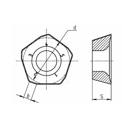 Пластина сменная для высокоскоростной обработки PXKT 090530R-M PP30CT «Русский Инструмент» (РИ) Пластина сменная для высокоскоростной обработки PXKT 090530R-M PP30CT «Русский Инструмент» (РИ)