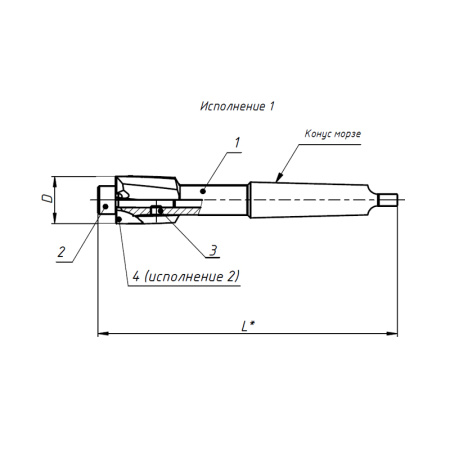 Цековка 22 без цапфы к/х КМ2 с отверстием под цапфу