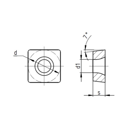 Пластина сменная квадратная SCMT 120404-OT PC20F «Русский Инструмент» (РИ)