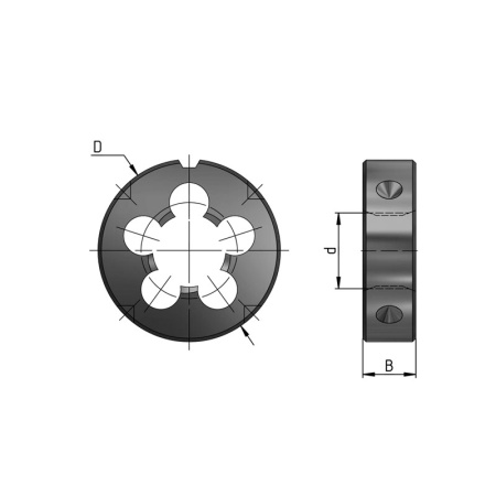 Плашка М12х1,5 6h левая D=38мм (2650-1758) Beltools