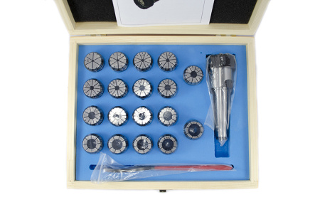 Патрон цанговый КМ3 ER32 с комплектом цанг 3-20 (18шт) Beltools