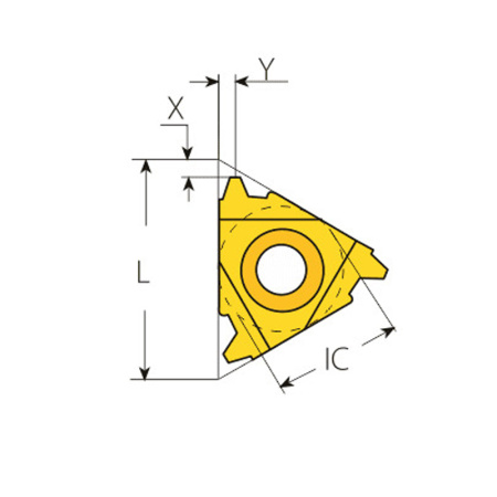 Пластина резьбовая внутренняя трапецеидальная резьба Tr 22IR5.0TR MP25T «Русский Инструмент» (РИ)