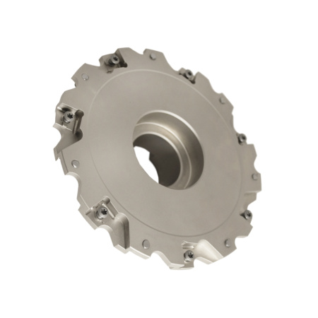 Фреза трехсторонняя 160х12х40 с механическим креплением 4гр пл-н с тан. креплением ZNHX 06 Z=14 (2х7) с фланцем AS490-R160.12.07.B40 «Русский Инструмент» (РИ)