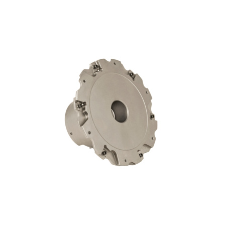 Фреза трехсторонняя 100х5х27 с механическим креплением 4гр пл-н с тан. креплением ZNHX T2 Z=12 (2х6) с фланцем AS490-R100.05.06.A27 «Русский Инструмент» (РИ)