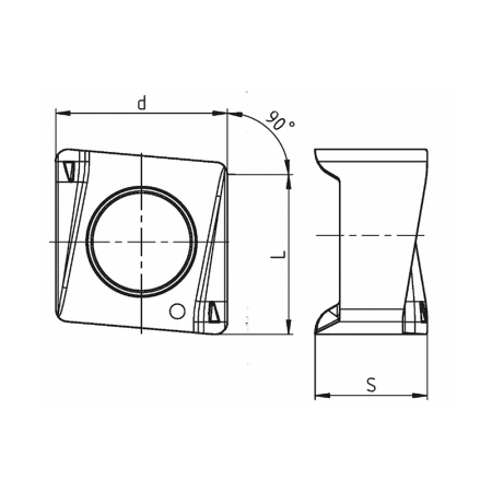 Пластина сменная параллелограммная ANKX 040208R-M PP25CT «Русский Инструмент» (РИ)