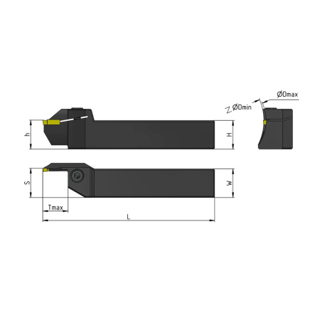 Резец осевой для обработки торцевых канавок 20х20х125 MGFHR420-112/200-T15 «Русский Инструмент» (РИ)