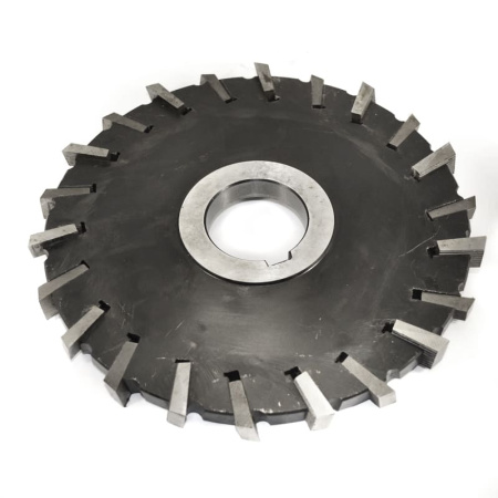 Фреза трехсторонняя 225х22х50 Z=22 со вставными рифлеными ножами Р6М5 ГОСТ 1669-78 Фреза трехсторонняя 225х22х50 Z=22 со вставными рифлеными ножами Р6М5 ГОСТ 1669-78