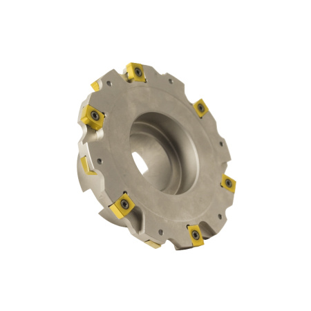 Фреза трехсторонняя 125х8х40 с механическим креплением 4гр пл-н с тан. креплением ZNHX 04 Z=12 (2х6) с фланцем AS490-R125.08.06.B40 «Русский Инструмент» (РИ)