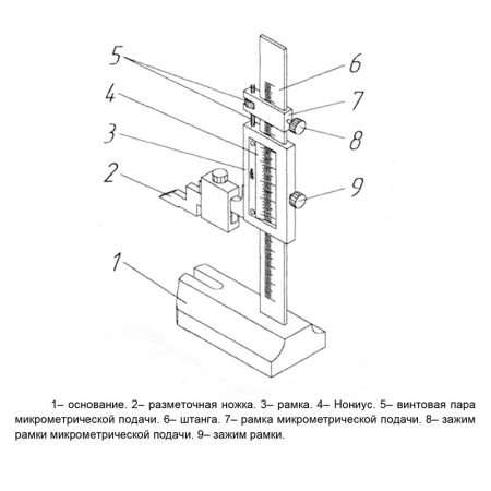 Штангенрейсмас ШР - 1 000 цена деления 0,05 ГОСТ 164-90 Beltools