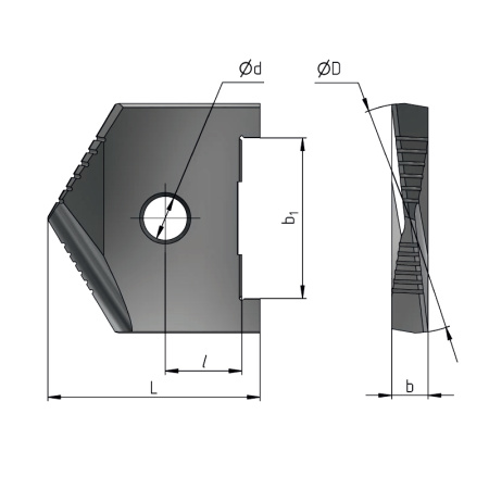 Сверло перовое (пластина) 33 Р6М5 по металлу 2000-1215 ГОСТ 25526-82 Beltools