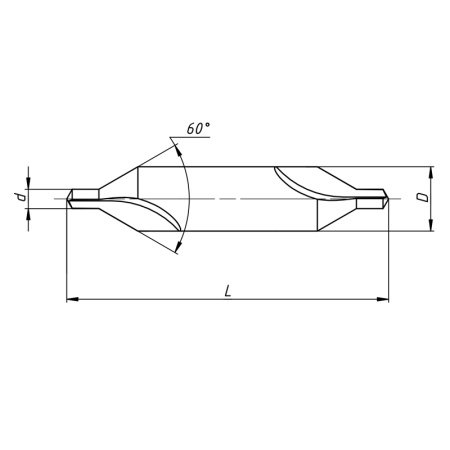 Сверло центровочное 2 мм Р6М5 D=5 мм тип A ГОСТ 14952-75 шлиф Beltools
