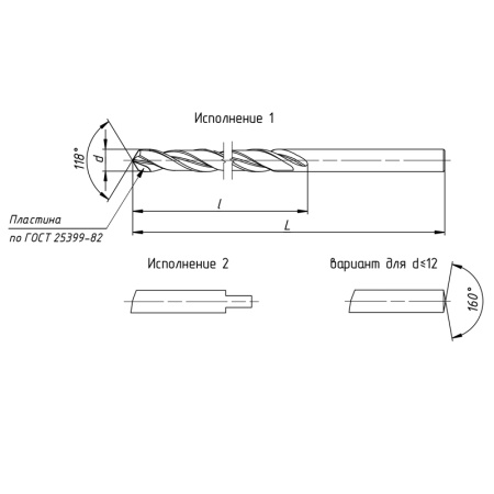 Сверло 13х101х151 с пластиной ВК8 ц/х ГОСТ 22735-77 Beltools