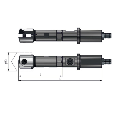 Оправка для перовых сверл 105-130 ц/х с лыской dхв=50мм L=295мм СОЖ ADMS200-R105130.0140.02.df50.C «Русский Инструмент» (РИ)